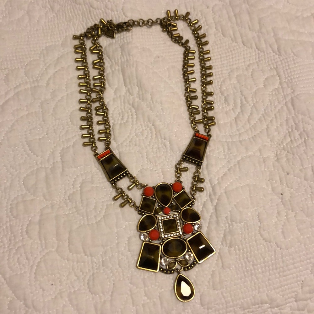 Leopard statement necklace